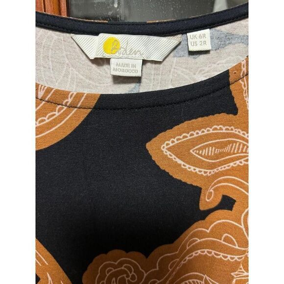 Boden dress paisley print jersey midi dress size 2 - Picture 5 of 6